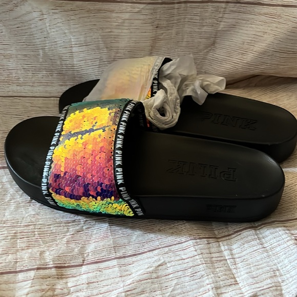 Victoria’s Secret pink iridescent sequence, black size small - Picture 2 of 6